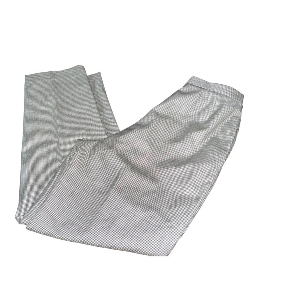 Liz Claiborne Classics Wool Pants Sz 12 Houndstooth Pleated Lined Back Zip Retro